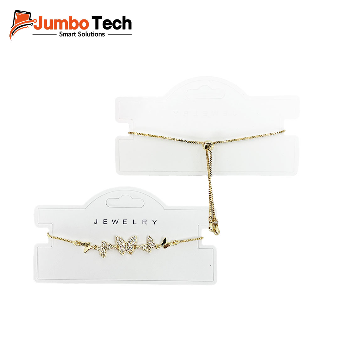 Fashion Jewelry Four-Leaf Clover Bracelet — Adjustable Chain with Crystal Stones