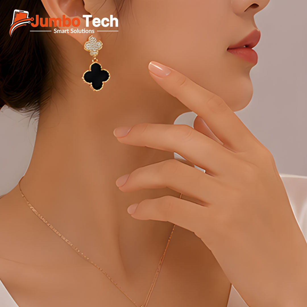 Fashion Jewelry Set — Ring Pendant Necklace & Hoop Earrings with Baguette Crystal Stones