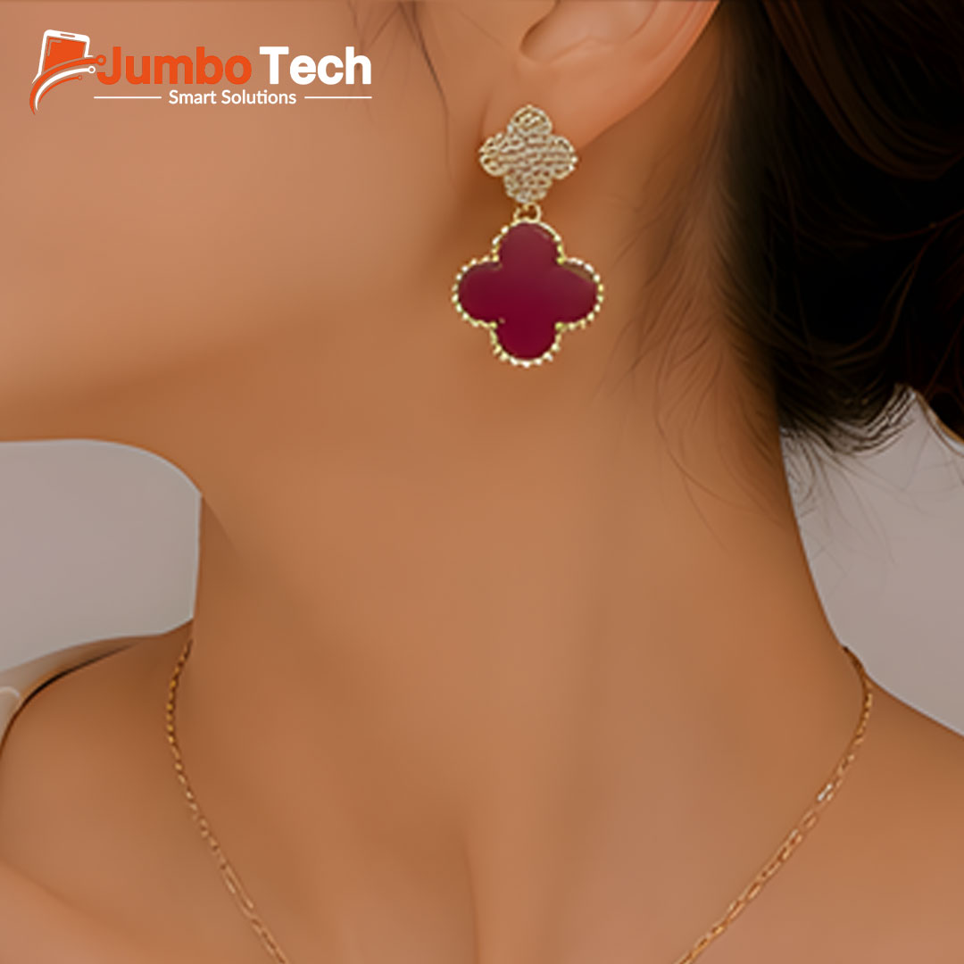 Fashion Jewelry Set — Ring Pendant Necklace & Hoop Earrings with Baguette Crystal Stones