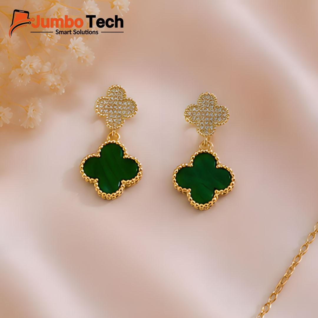 Fashion Jewelry Set — Ring Pendant Necklace & Hoop Earrings with Baguette Crystal Stones