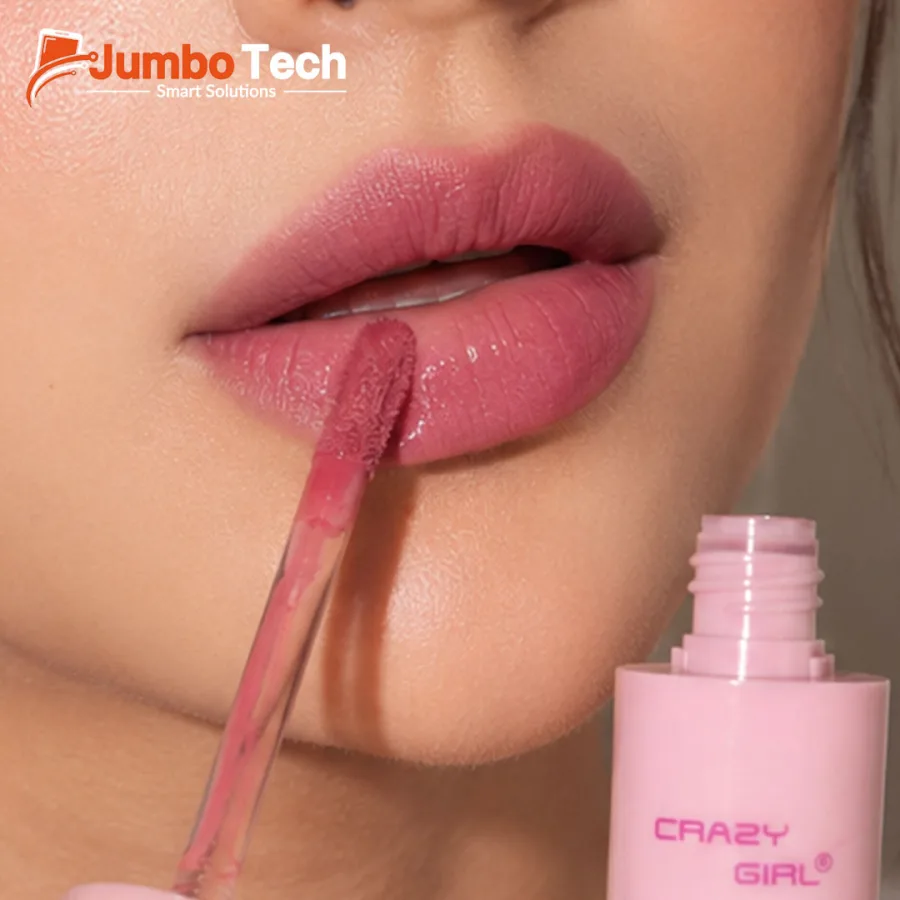 Crazy Girl Bear Charm Liquid Lip Gloss - Rosy Pink Shade