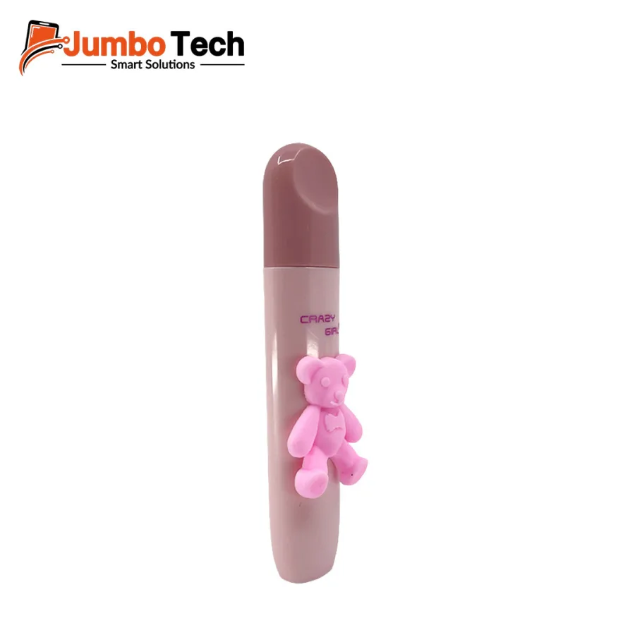 Crazy Girl Bear Charm Liquid Lip Gloss - Rosy Pink Shade