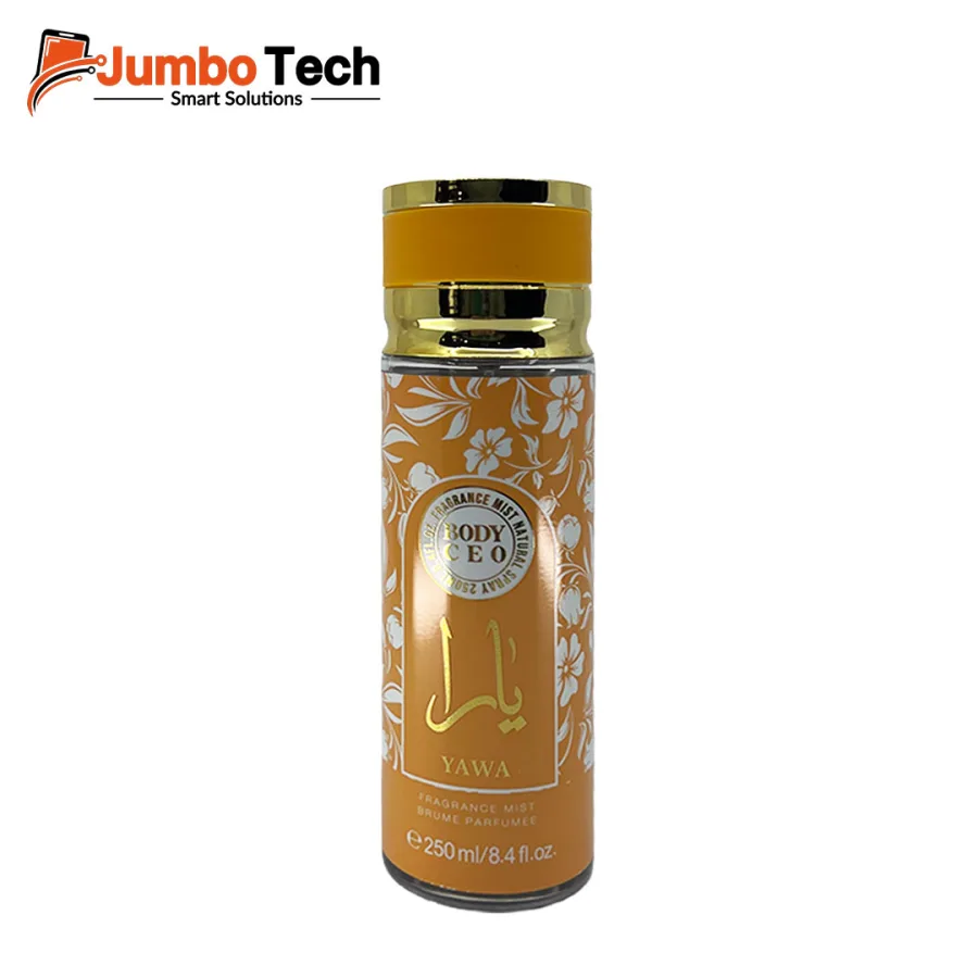 بخاخ عطر جسم يارا بودي سيو - فراجرنس ميست ذهبي بزهور بيضاء 250مل