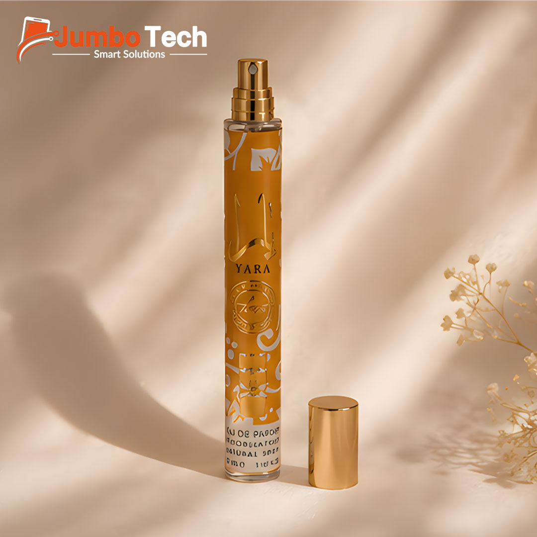 عطر يارا نسائي أو دو بارفان - سبراي قلم ذهبي بزخارف بيضاء 25مل