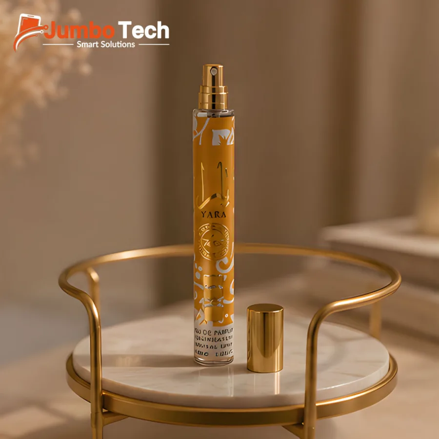 عطر يارا نسائي أو دو بارفان - سبراي قلم ذهبي بزخارف بيضاء 25مل