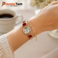 سيت ساعة نسائية وإسورة - تصاميم متنوعة هدية مثالية