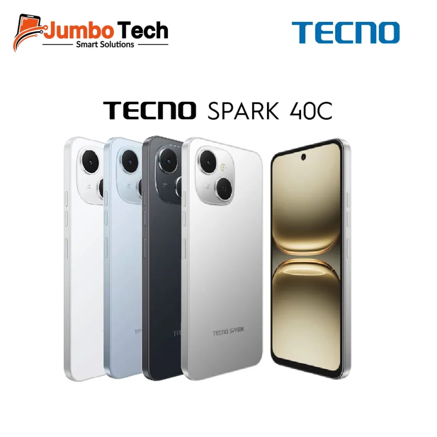 موبايل تكنو سبارك 40C شاشة 6.67 بوصة 120Hz بطارية 6000mAh مقاوم للماء IP64