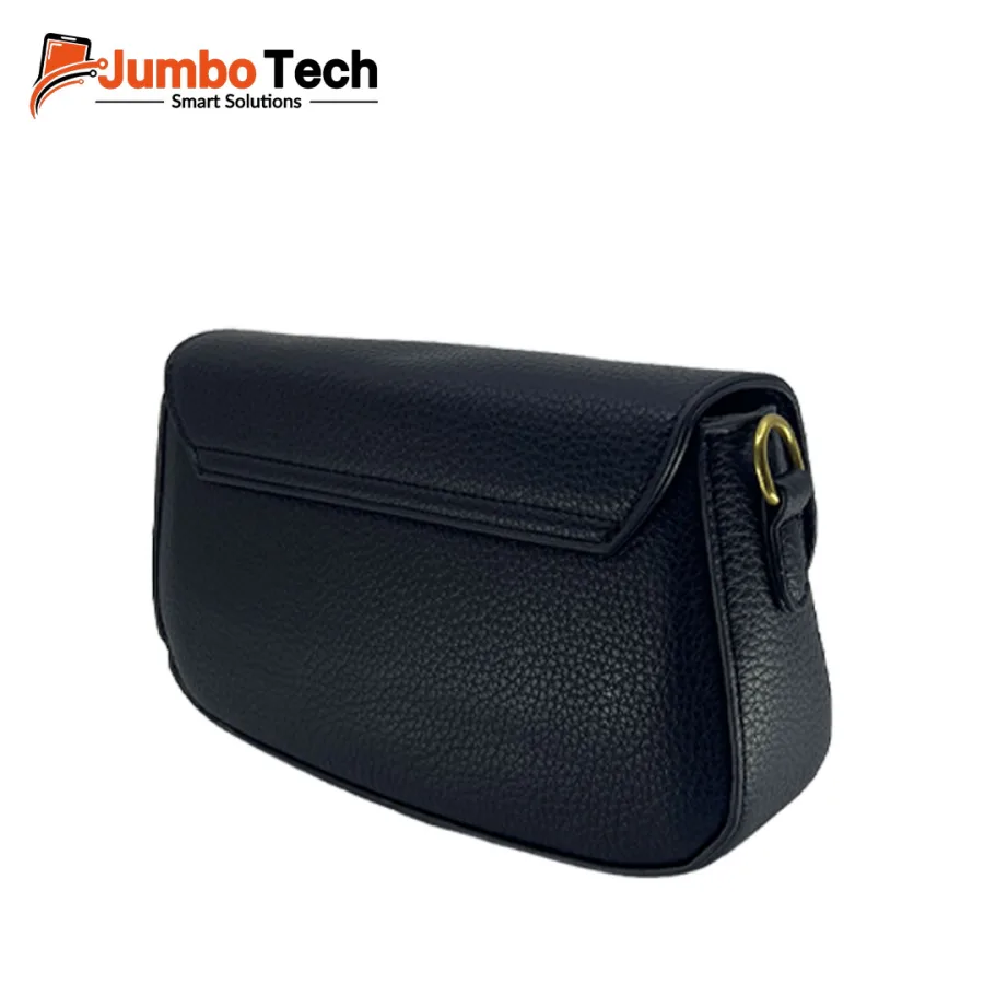 Crossbody Leather Shoulder Bag with Vintage Gold Horse & Carriage Hardware Accent