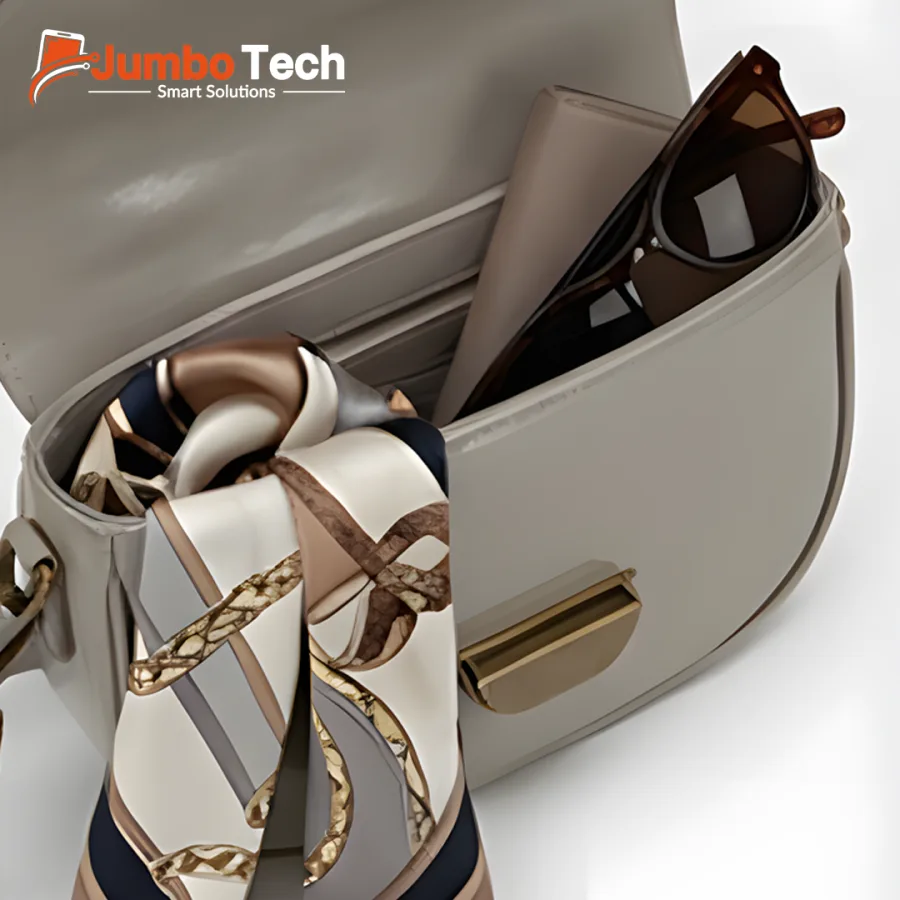 Vernika V&K Women's Leather Handbag with Curved Flap & Gold Metal Clasp