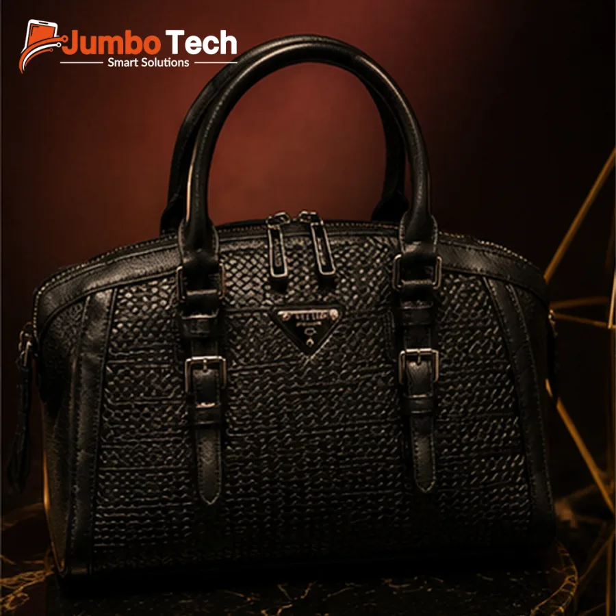 طقم شنطة يد نسائية BS Bag جلد بنقشة منسوجة مع محفظة وحزام كروس (قطعتين)