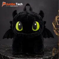 Plush Cartoon Dragon Doll with Big Embroidered Eyes & 3D Wings