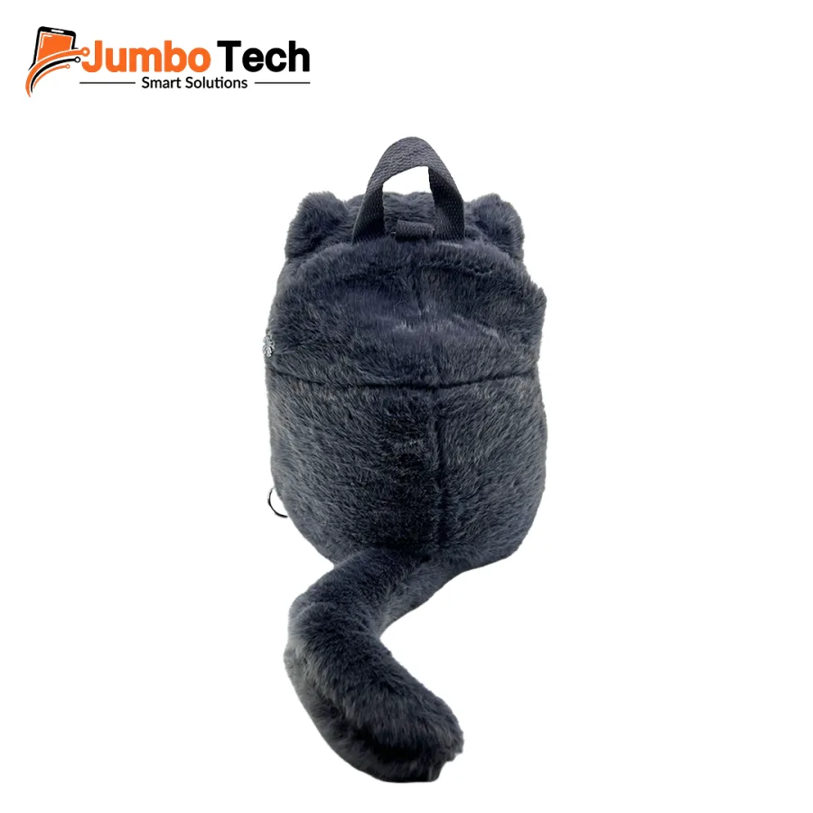 Chubby Lazy Cat Plush Doll with Sleepy Eyes & Fluffy Long Fur